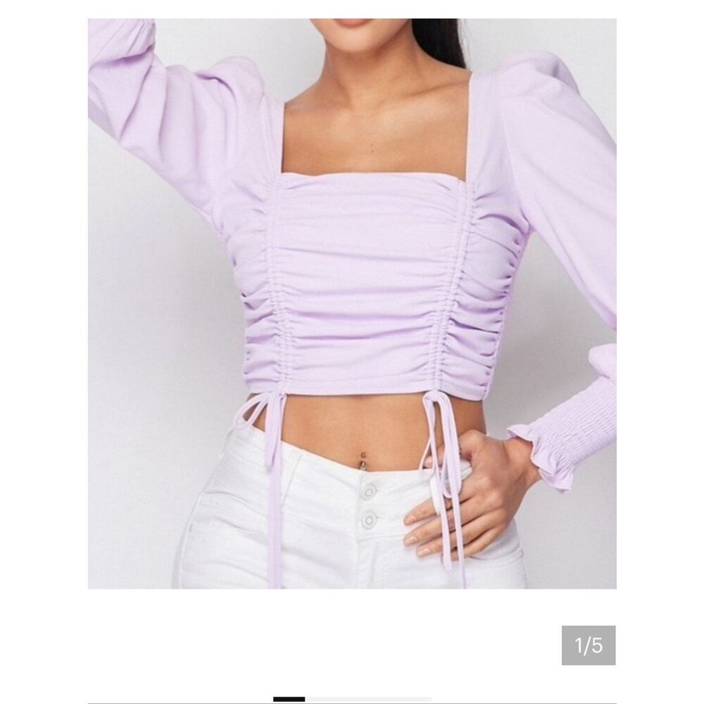 Privy Rouched Long Sleeve‎ Blouse